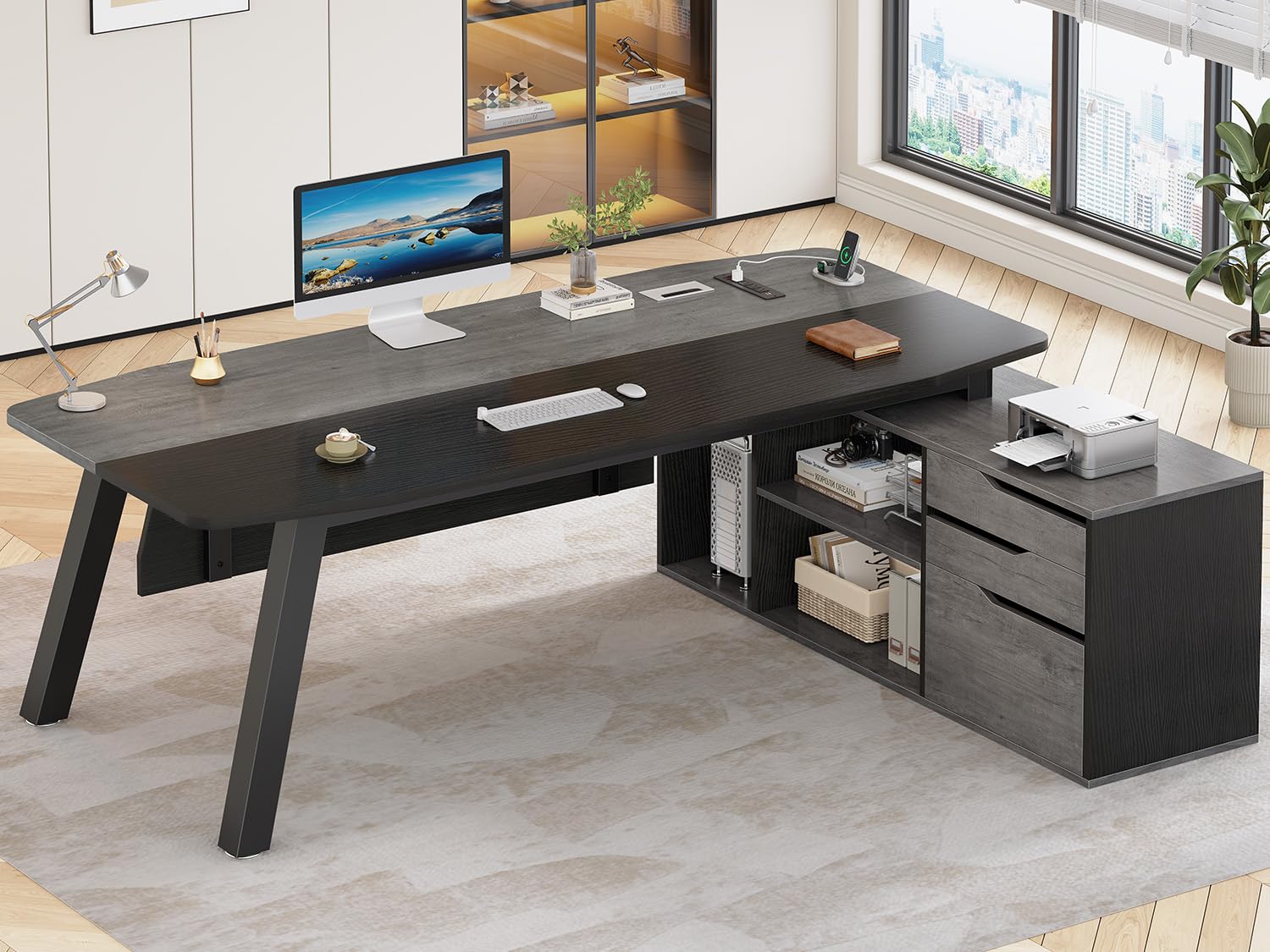 Office Furniture In Usa - Mesa Executiva de 71 polegadas com