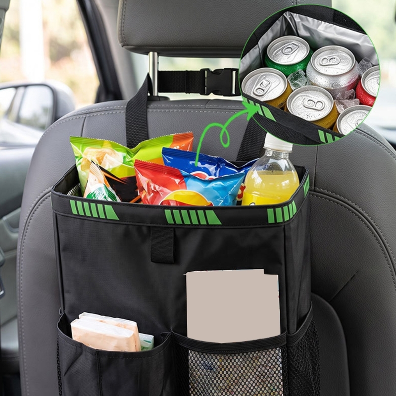 Paper Basket Mesh - Lixeira suspensa para banco traseiro carro,
