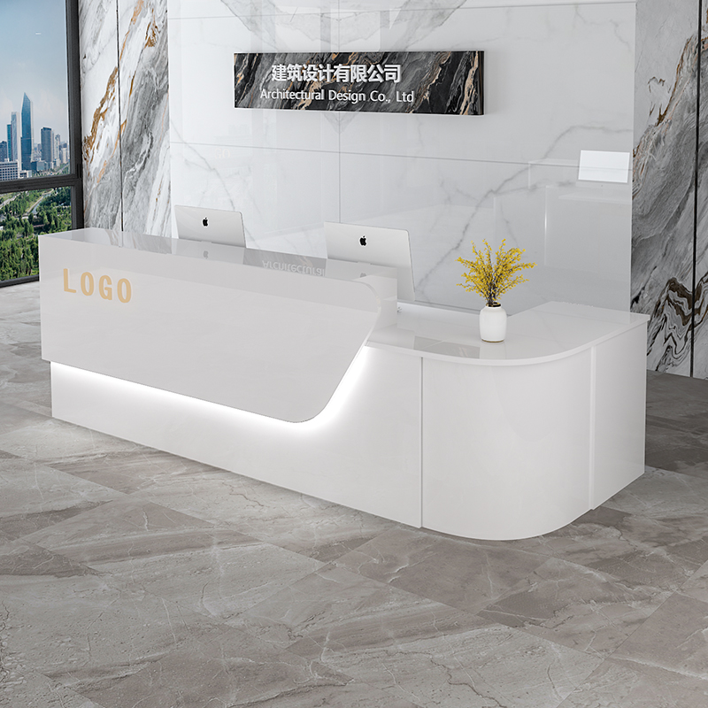 Office Furniture In Usa - Armazenamento de luxo mesa recepção sênior