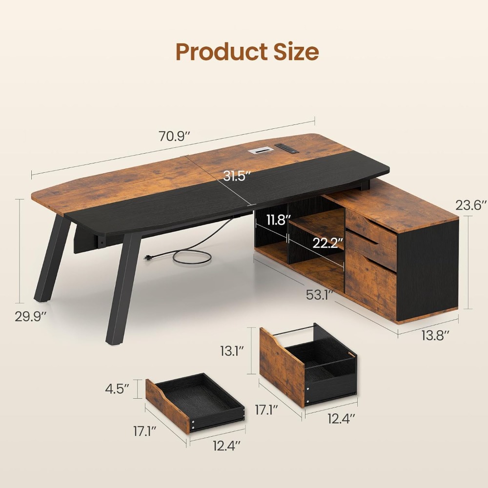 Mesa Executiva de 71 polegadas - Office Furniture In Usa avaliação e preço