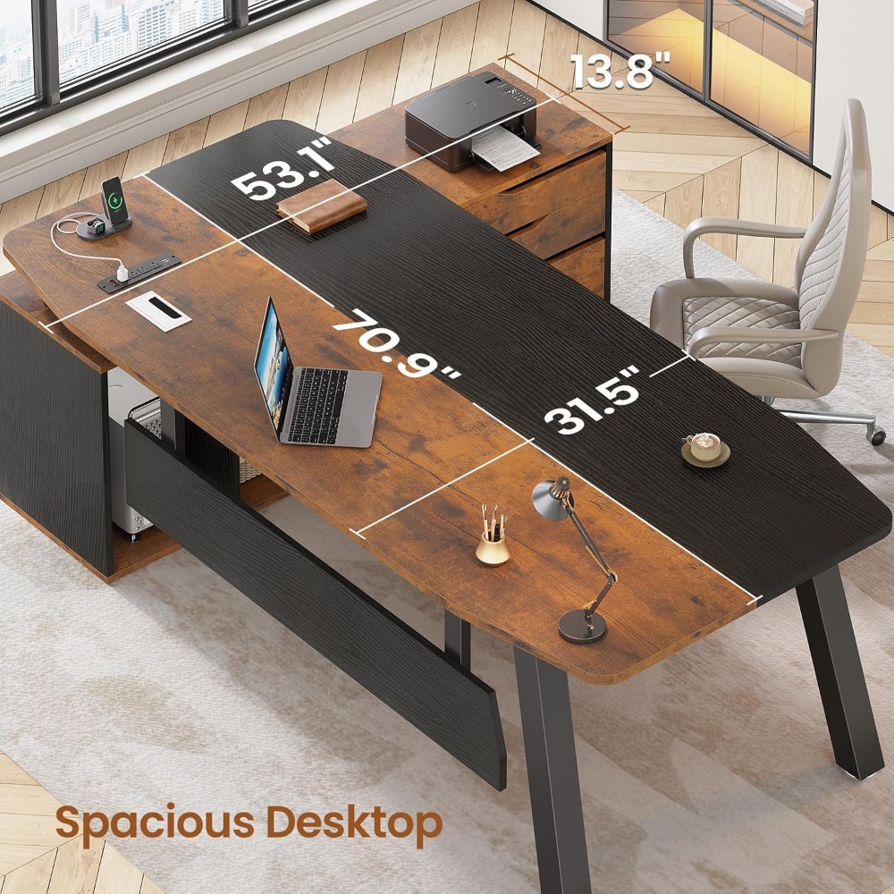 Mesa Executiva de 71 polegadas - Office Furniture In Usa avaliação e preço