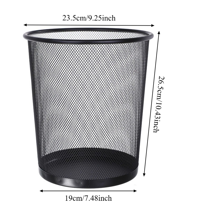 Lixeira Grande de Metal Preto  - Paper Basket Mesh avaliação e preço